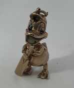 9ct Gold Donald Duck Style Cricket Bat Charm Pendant