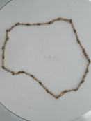 14ct Gold Textured Style Necklace 19cm by Lapponia