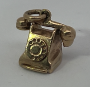 9ct Gold Telephone Charm Pendant