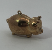 9ct Gold Pig Charm Pendant