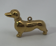 9ct Gold Dog Charm Pendant