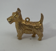 9ct Gold Dog Charm Pendant