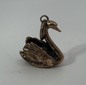 9ct Gold Swan Charm Pendant