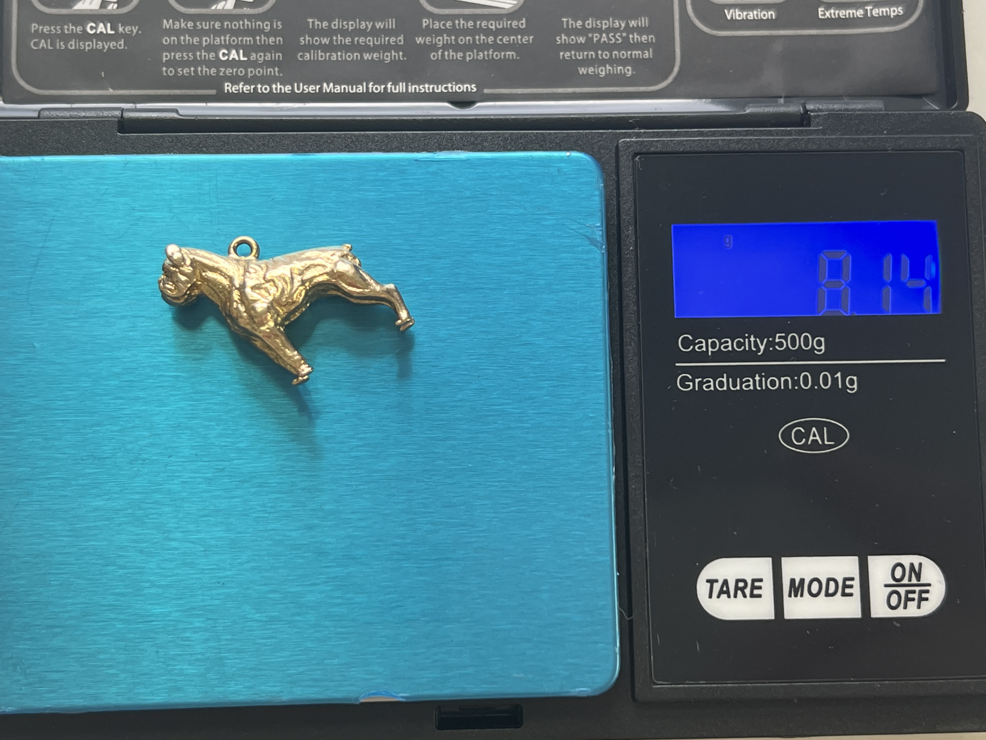 9ct Gold Dog Charm Pendant - Image 3 of 3