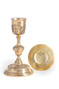 CALICE IN ARGENTO DORATO CON PATENA NON PERTINENTE, FRANCIA, DATATO 1796
