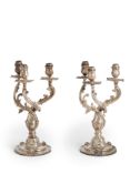 COPPIA DI CANDELABRI IN ARGENTO, LICHTENSTEIN-SASSONIA, INIZI DEL XX SECOLO, ORAFO LANGE E GUNTHER