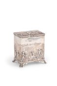 TEA CADDY IN ARGENTO, BIRMINGHAM, 1902, ORAFO T. HAYES