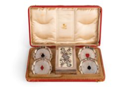 SET DA GIOCO IN ARGENTO CON CUSTODIA, BIRMINGHAM, 1913, ORAFO DEELY AND FISHER E AUSTRIA INIZI DEL