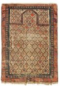 TAPPETO CAUCASICO DA PREGHIERA, SHIRVAN, DATATO 1285, ANNO DELL'EGIRA 1868