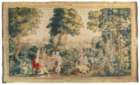 FRAMMENTO DI ARAZZO FIAMMINGO, BRUXELLES, XVIII SECOLO