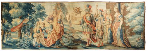 FRAMMENTO DI ARAZZO, MORTLAKE, INGHILTERRA, METÀ DEL XVIII SECOLO