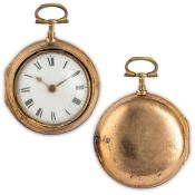 STROUD LONDON, OROLOGIO A DOPPIA CASSA, IN METALLO DORATO, INGHILTERRA 1770 CIRCA