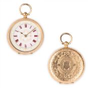OROLOGIO DA TASCA IN ORO CON QUADRANTE POMPADOUR, SVIZZERA PER IL MERCATO INGLESE, 1870 CIRCA