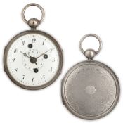 VACHERON GENEVE, OROLOGIO DA TASCA A VERGA, CON SVEGLIARINO, SVIZZERA 1820 CIRCA
