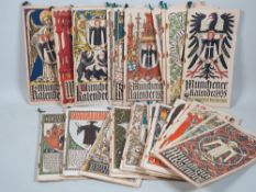 Konvolut Münchner Kalender von 1902-1935