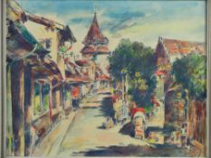 Albert Wilhelm Pfeiffer (*1901, Tübingen - 1987, Blaustein-Herrlingen b. Ulm) - Aquarell Grabenhäus