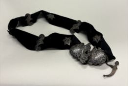 A novelty Russian silver and Niello belt.