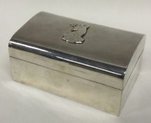 A Modernistic silver jewellery casket.