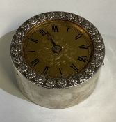 A rare Victorian silver mounted clock.