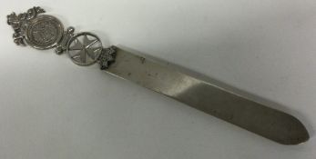 A large Maltese silver letter opener.