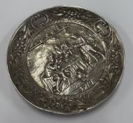 A Continental silver goblet stand.