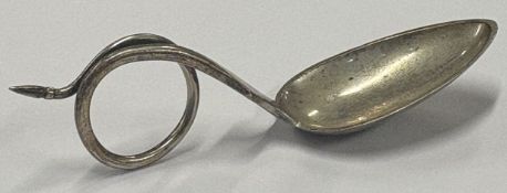 A rare Continental silver caddy spoon.