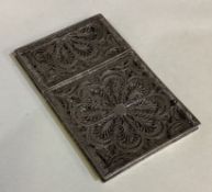 A 19th Century silver card holder.