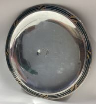 A rare silver and enamelled tray.