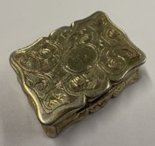 A Victorian silver gilt vinaigrette.