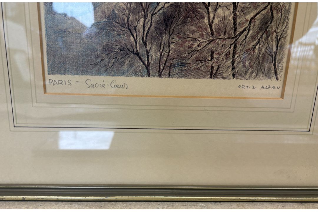 RAFAEL ORTIZ AUFAU: (Spanish, 1935 - 2000): A framed and glazed coloured lithograph etc. - Image 3 of 5