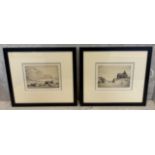 ROBERT HOUSTON: (Scottish, 1891 - 1942): Two framed and glazed etchings.