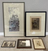 RAFAEL ORTIZ AUFAU: (Spanish, 1935 - 2000): A framed and glazed coloured lithograph etc.