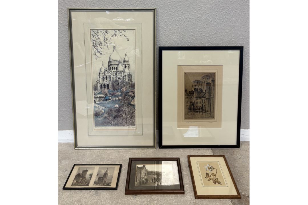 RAFAEL ORTIZ AUFAU: (Spanish, 1935 - 2000): A framed and glazed coloured lithograph etc. - Image 1 of 5