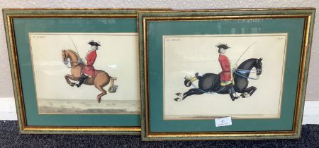 A pair of framed and glazed prints entitled LE PEGASE and LE HARDI.