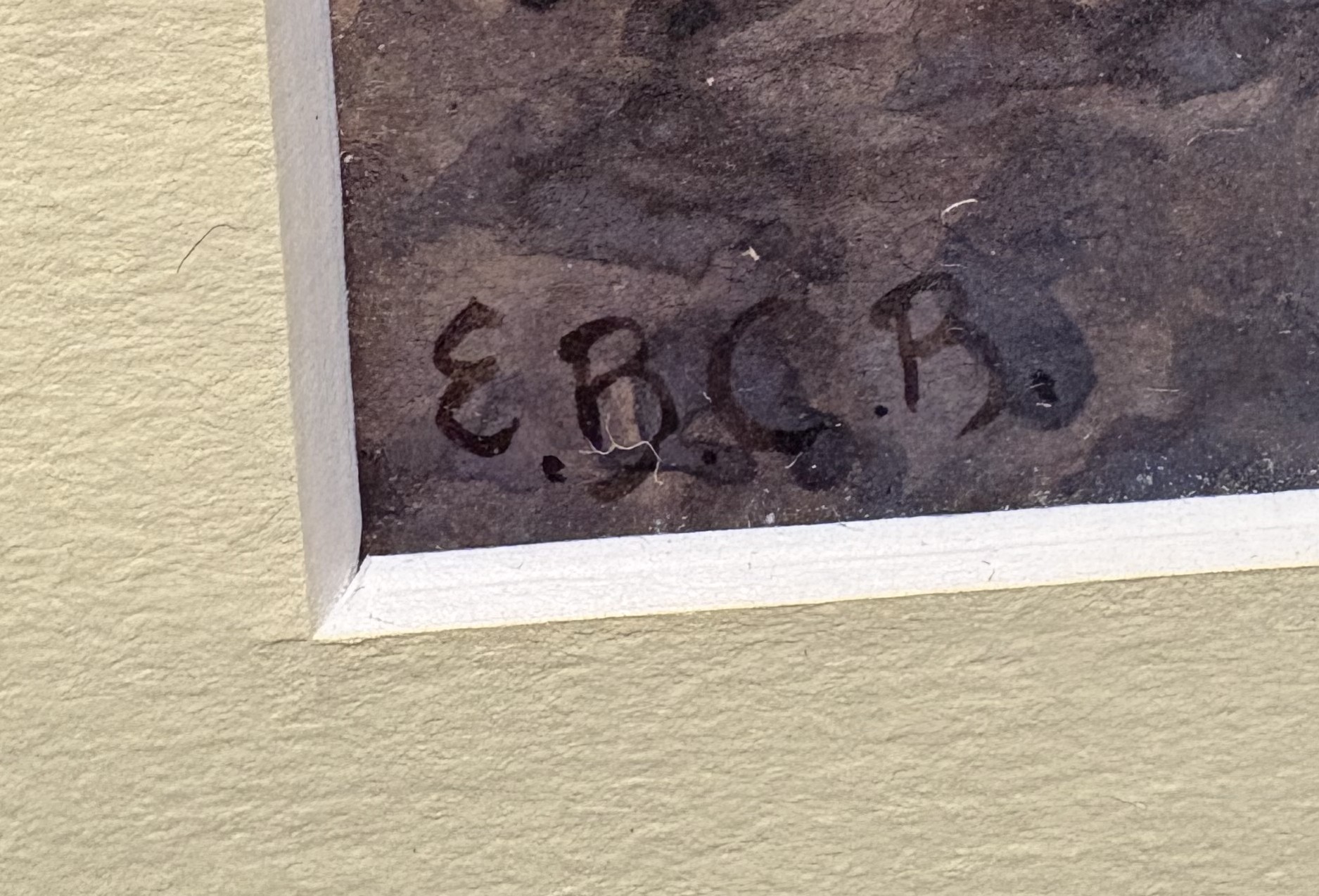 E. B. CRAWLEY BOEVEY: (British, 19th Century): A framed and glazed watercolour. - Image 2 of 3