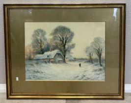 WILLIAM JOHN BAKER: (British, 1865 - 1938): A gilt framed and glazed watercolour.