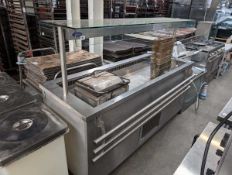 185cm mobile refrigerated serving counter
