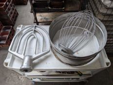 +VAT Large commercial whisk and paddle attachment likely for a Hobart