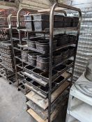 +VAT 52x67cm mobile bakers trolley possibly for a Revent or similar oven with 8 oven trays plus