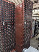 +VAT Approx. 30 54x64cm plastic bakers stacking trays on a 4 wheel plastic dolly