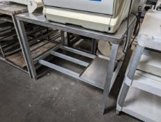 +VAT 100cm stainless steel preparation table with an upstand