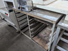 +VAT 102cm stainless steel preparation table with space for trays under