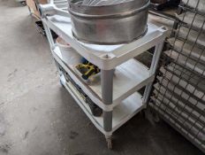 +VAT 90cm 3 tier plastic catering trolley