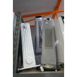 Electric oil filled radiator with 2 upright fan heaters