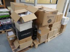 +VAT 3 paper stock pallets with assorted sized envelopes