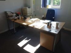 +VAT Office furniture upstairs: Mezzanine - Selection of redundant IT equipment plus filing cabinet,