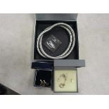 Breil necklace with silver chain and earrings