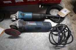 +VAT Makita GA4030R single phase electric angle grinder and a Bosch GWS7-100 angle grinder