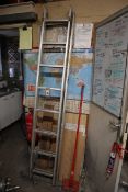 +VAT Aluminium double 8 extending ladder