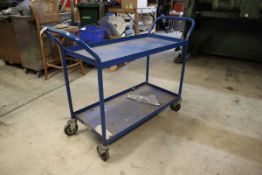 +VAT Blue mobile workshop trolley with shelf under